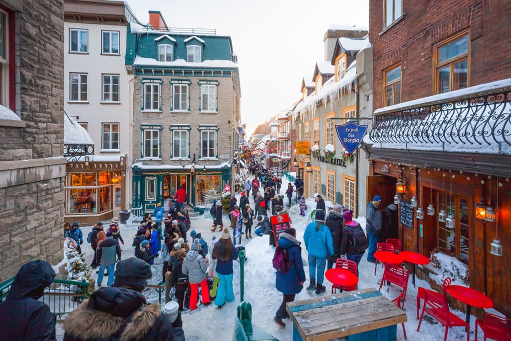 Winter scene of Quebec City