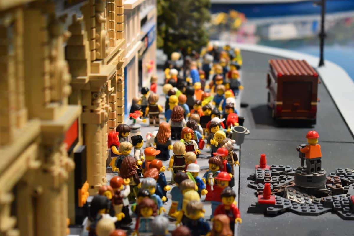 A LEGO town.