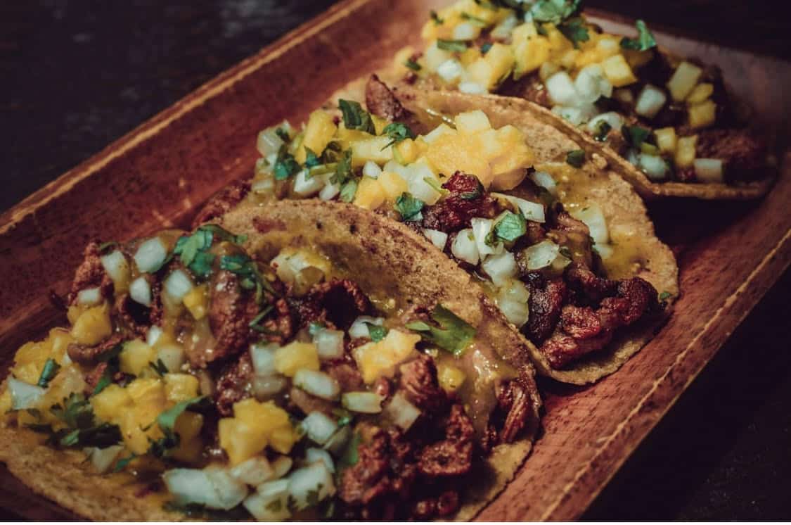 A close-up image of tacos at all-you-can-eat Thursdays at La Chingada.