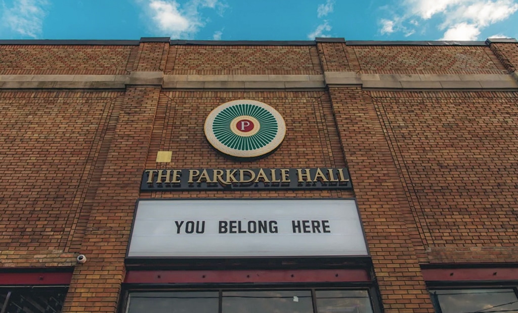 The exterior of The Parkdale Hall in Toronto.